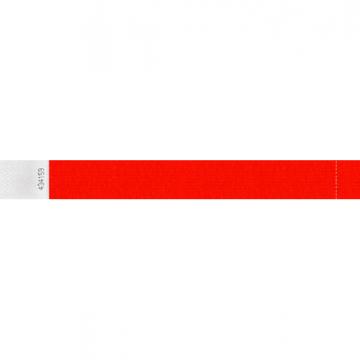 Pulseras Tyvek Papel de Seguridad Perforadas Ancho 25 mm Rojo (Pack 100)